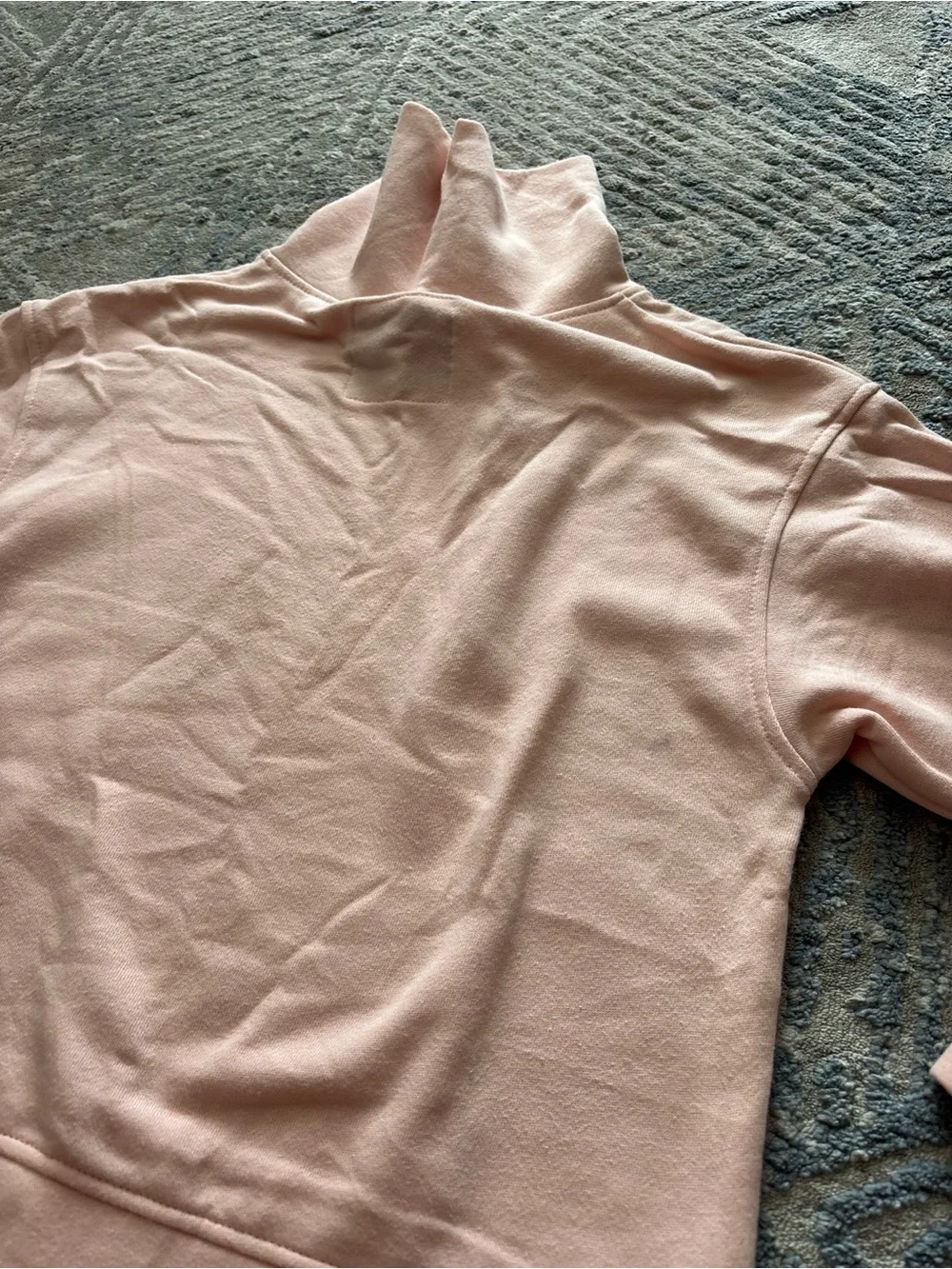 Pink Funnel Neck Pullover Hoodie